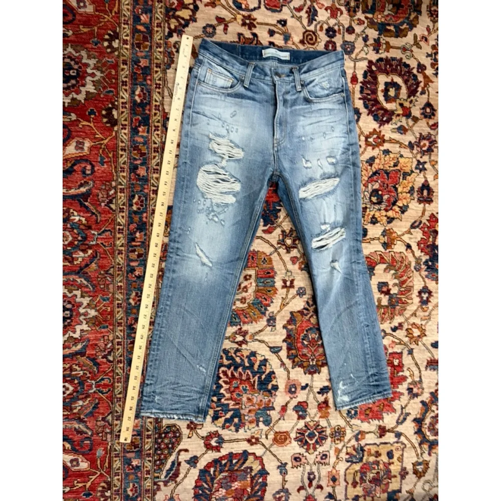 Studio 153 Original Denim Distressed Skinny Jeans Mens Medium Recycled